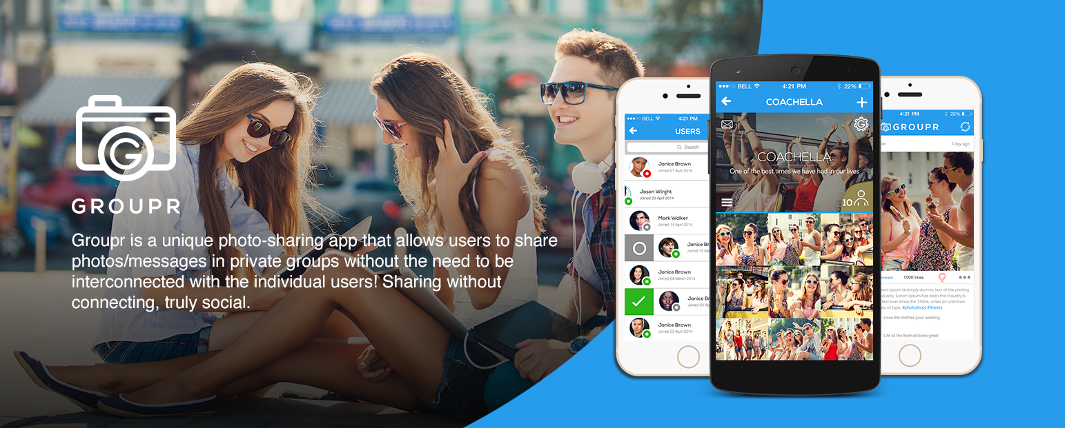 GroupR - Photo uploading and categorizing App from MavinApps, leading  mobile app development company in Chennai